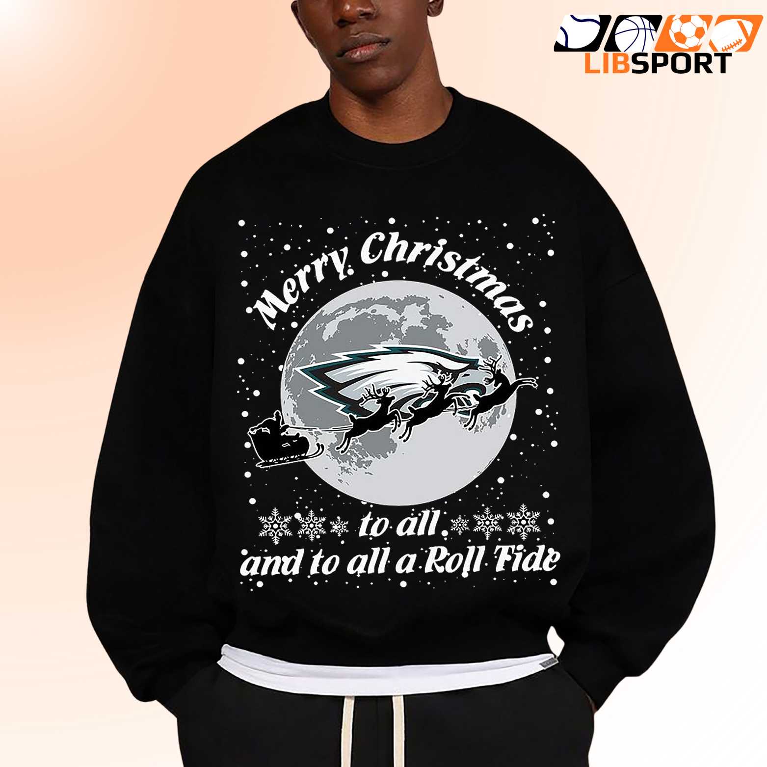 Merry Christmas Philadelphia Eagles T-Shirt, Holiday Nfl Tee, Unisex Game Day Top